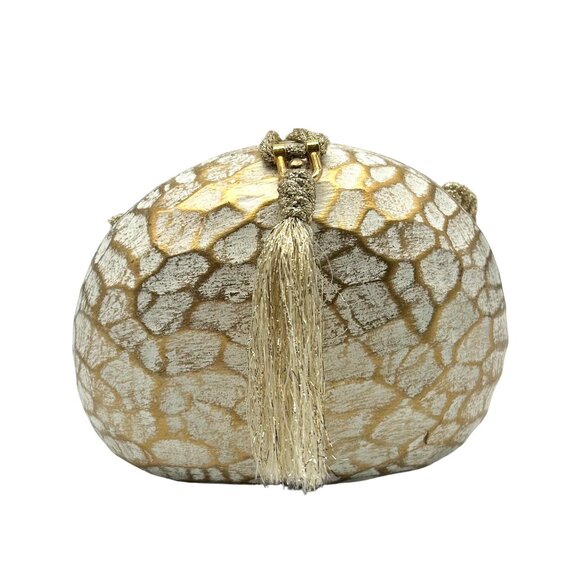 Timmy Woods Handcrafted Ovoid Crossbody Clutch - Picture 1 of 11